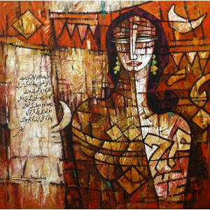 A. S. Rind, 24 x 24 Inch, Acrylic On Canvas, Figurative Painting, AC-ASR-223